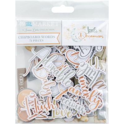 49 And Market Little Dreamer - Chipboard Words